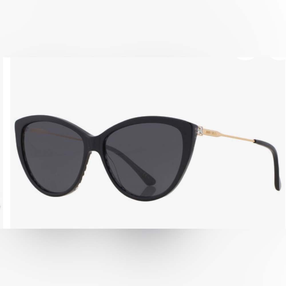 Jimmy Choo Black Cat-Eye Sunglasses RYM/S 0807/90 - Picture 7 of 10